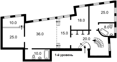 Двухуровневые апартаменты 272м в  ЖК "Софиевская брама" на Софиевской площади. Киев